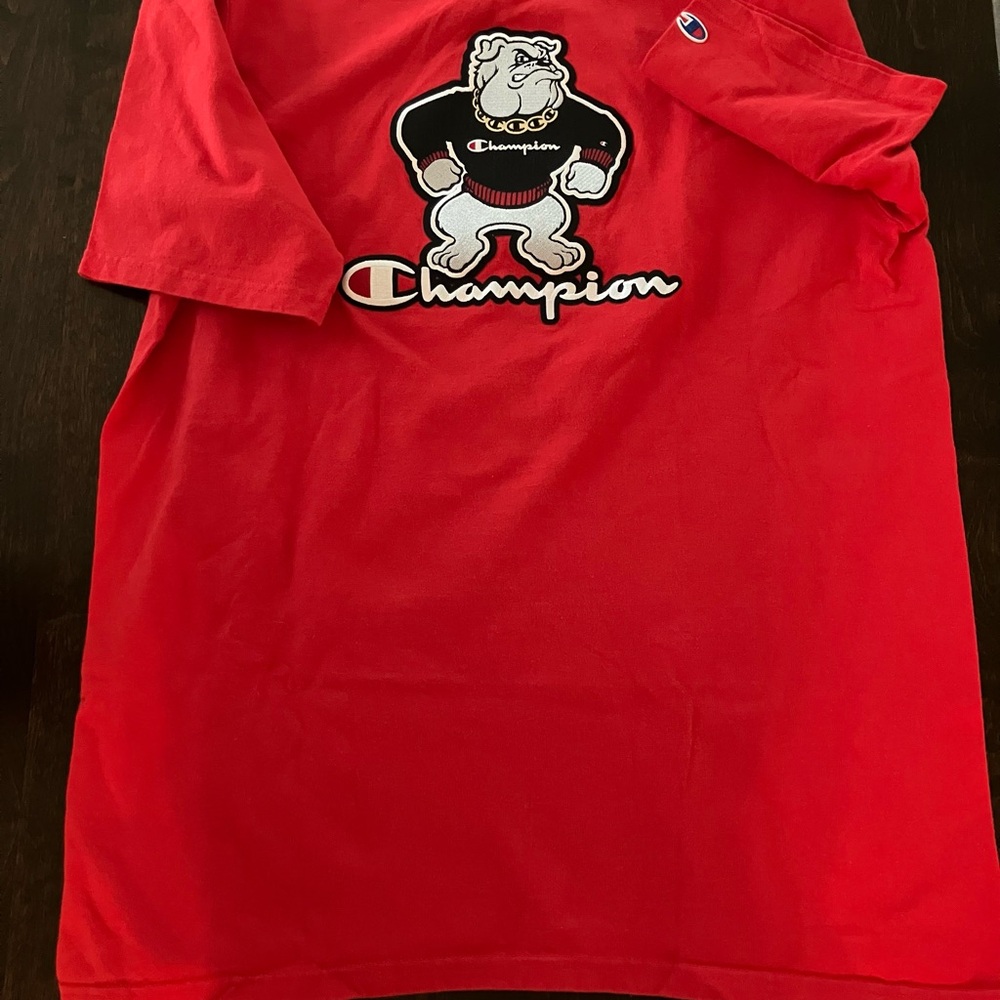 Champion Red Graphic T-Shirt Vintage 90s